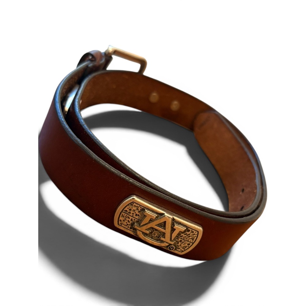 Auburn Tigers Concho Belt Mens LG Brown Leather NCAA College Football Fan Gear